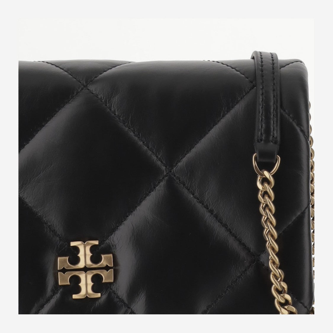 Tory Burch Kira Leather Bag With Crystals Logo