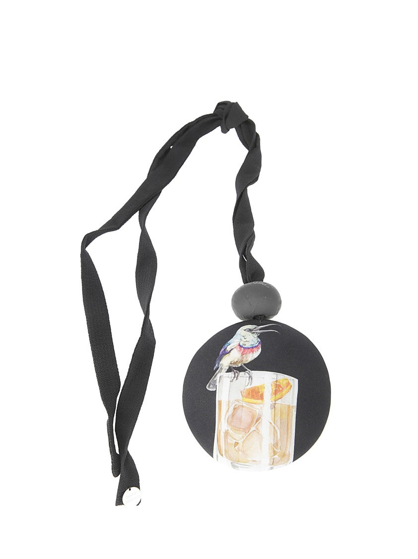 Maria Calderara Fabric Print Pendant Necklace