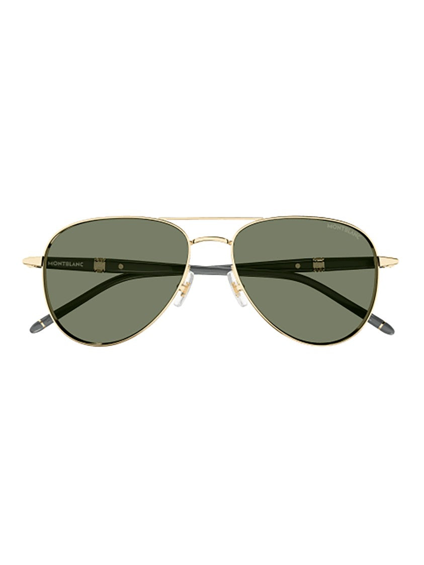 Montblanc Mb0345s Aviator Sleek Metal Sunglasses