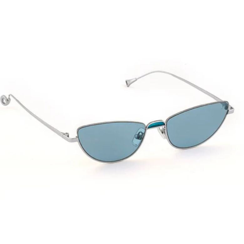 Eyepetizer Odaiba C.1-65 Narrow Cat-Eye Sunglasses With Blue-Tinted Lenses
