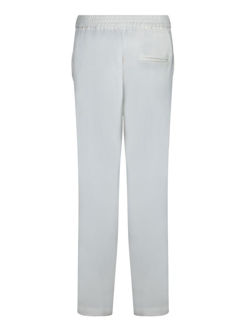 Blanca Vita High-Waisted Straight-Cut White Trousers