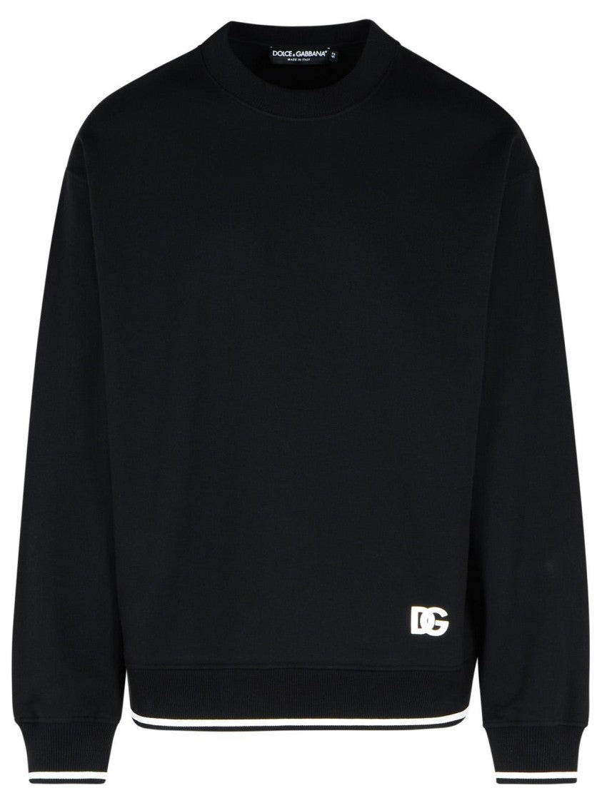 Dolce & Gabbana Black Cotton Sweatshirt
