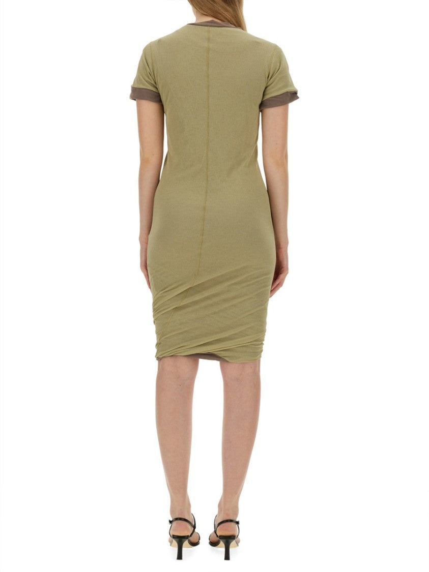 Sportmax Fitted Mini Dress With Layered Hem And Contrasting Trim