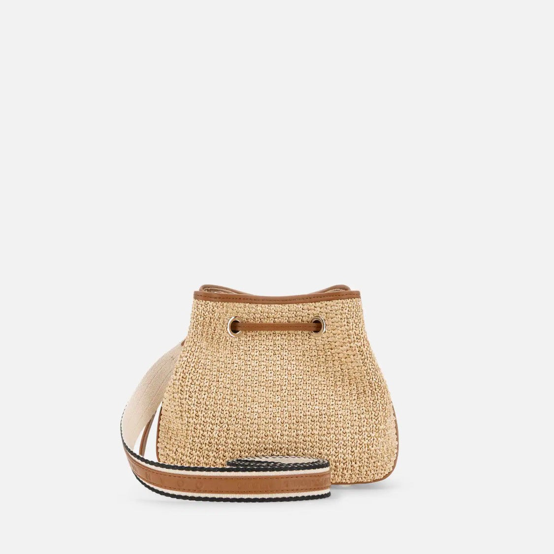 Hogan Woven Straw Bucket Bag