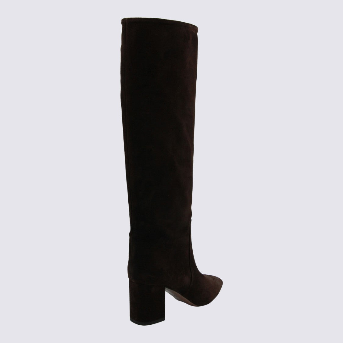Paris Texas Pointed Toe Knee-Height Boots With Velvety Texture