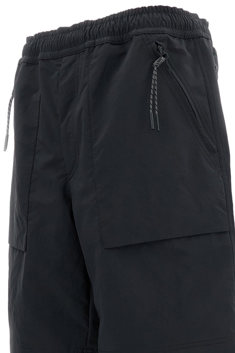 Moncler Grenoble Black Tech Twill Drawstring Shorts