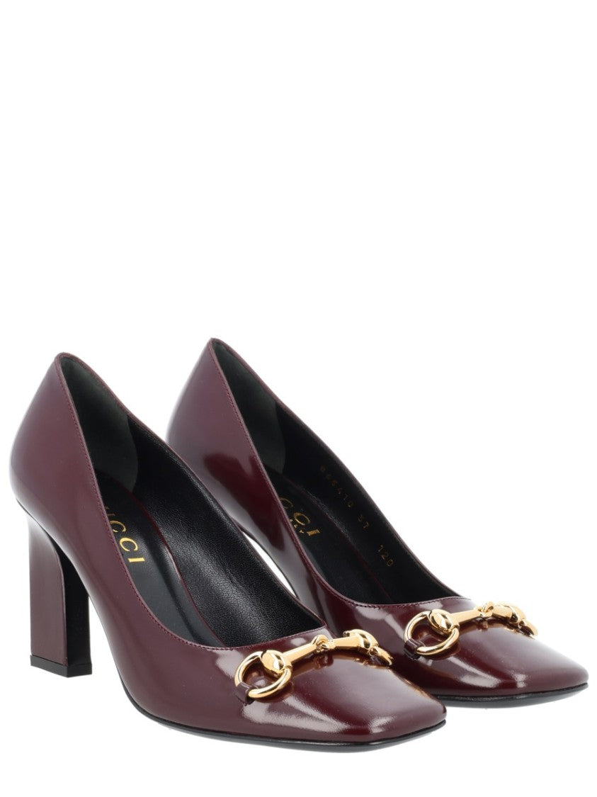 Gucci Lady Gold Horsebit Calf Leather Pumps