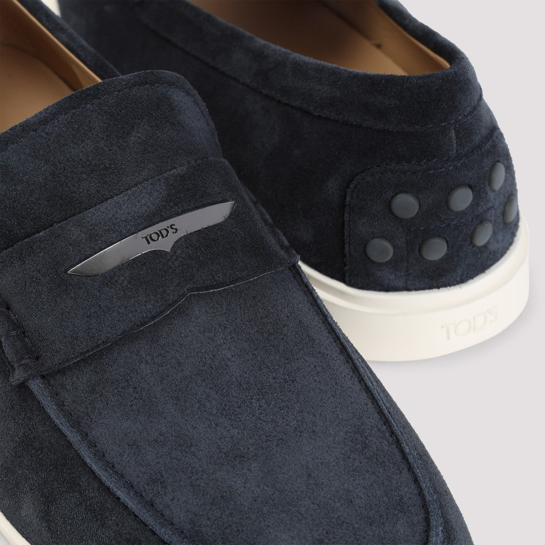 Tod's Blue Suede Loafers