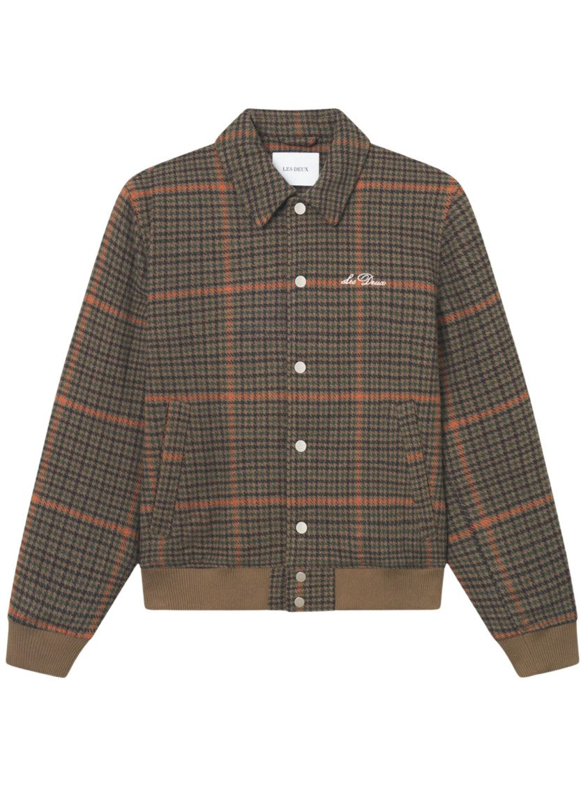 Les Deux Houndstooth Varsity Jacket