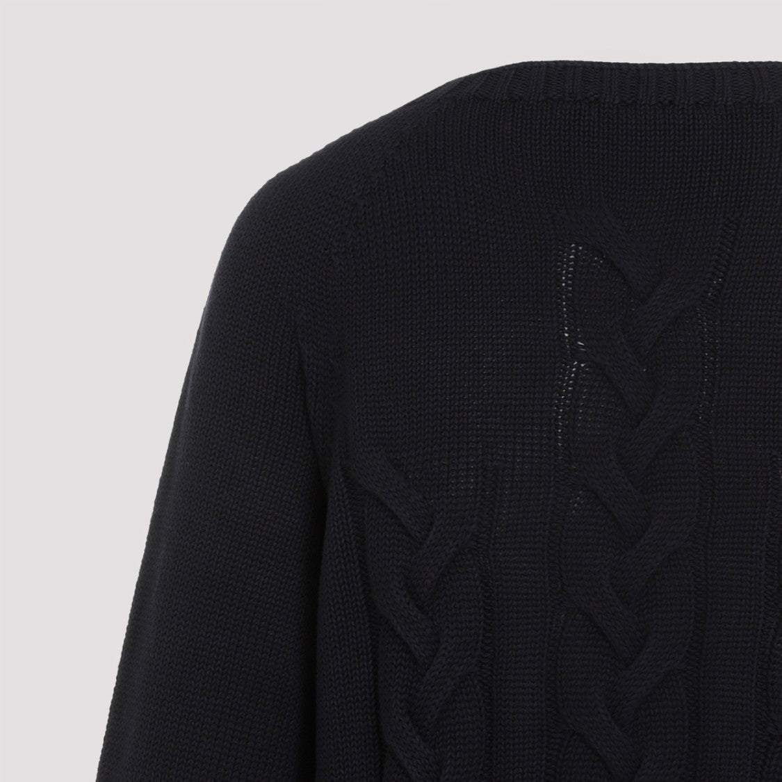 Max Mara Classic Crew Neck Knitwear With Textured Detailing