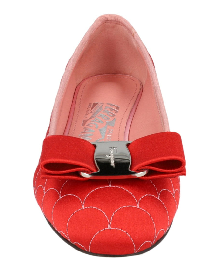 Ferragamo Vara Bow Satin Pumps