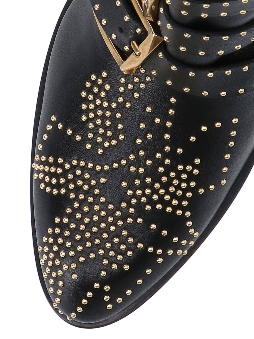 Chloé Black Nappa Leather Ankle Boots