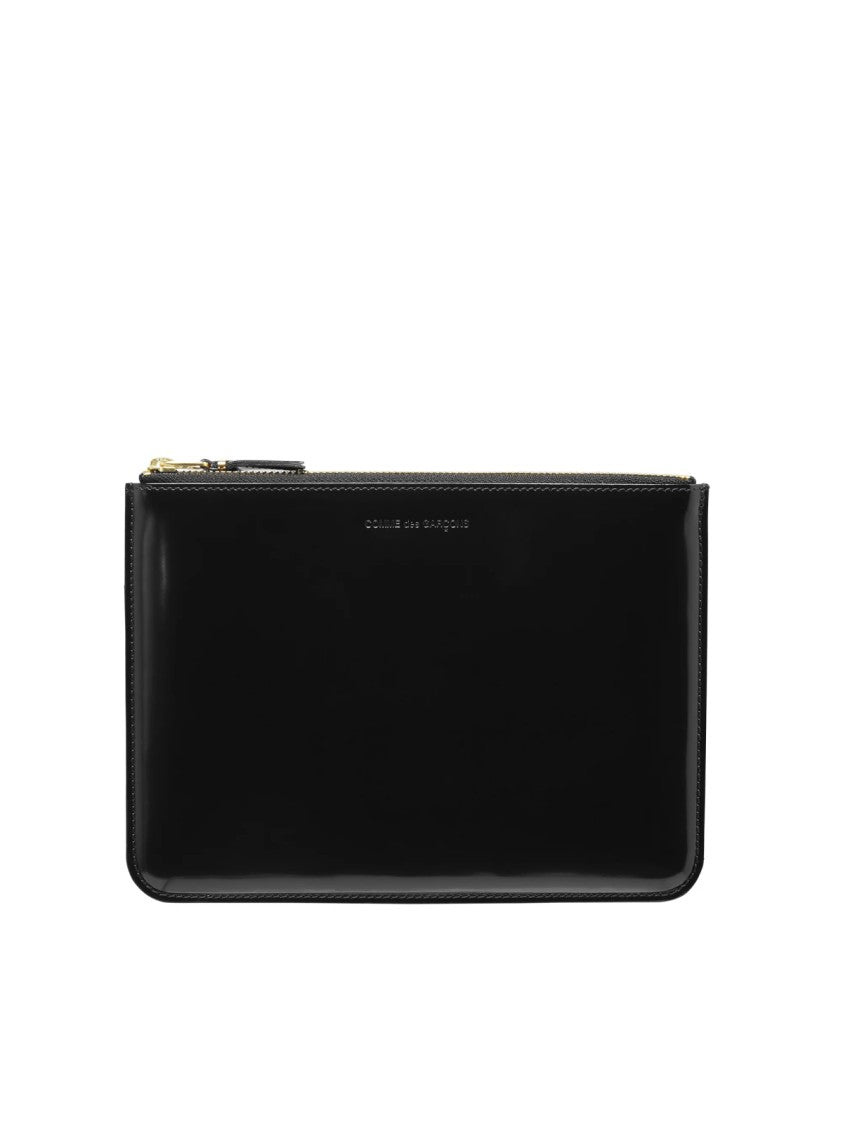 Comme Des Garçons Mirror Inside Logo Zip Pouch Wallet