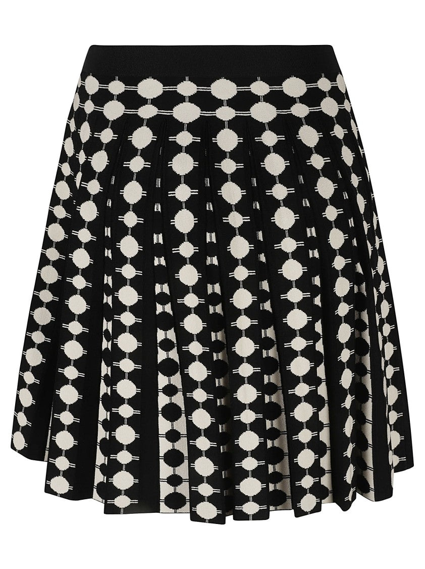 Tory Burch Pleated Skirt With Geometric Dot Pattern