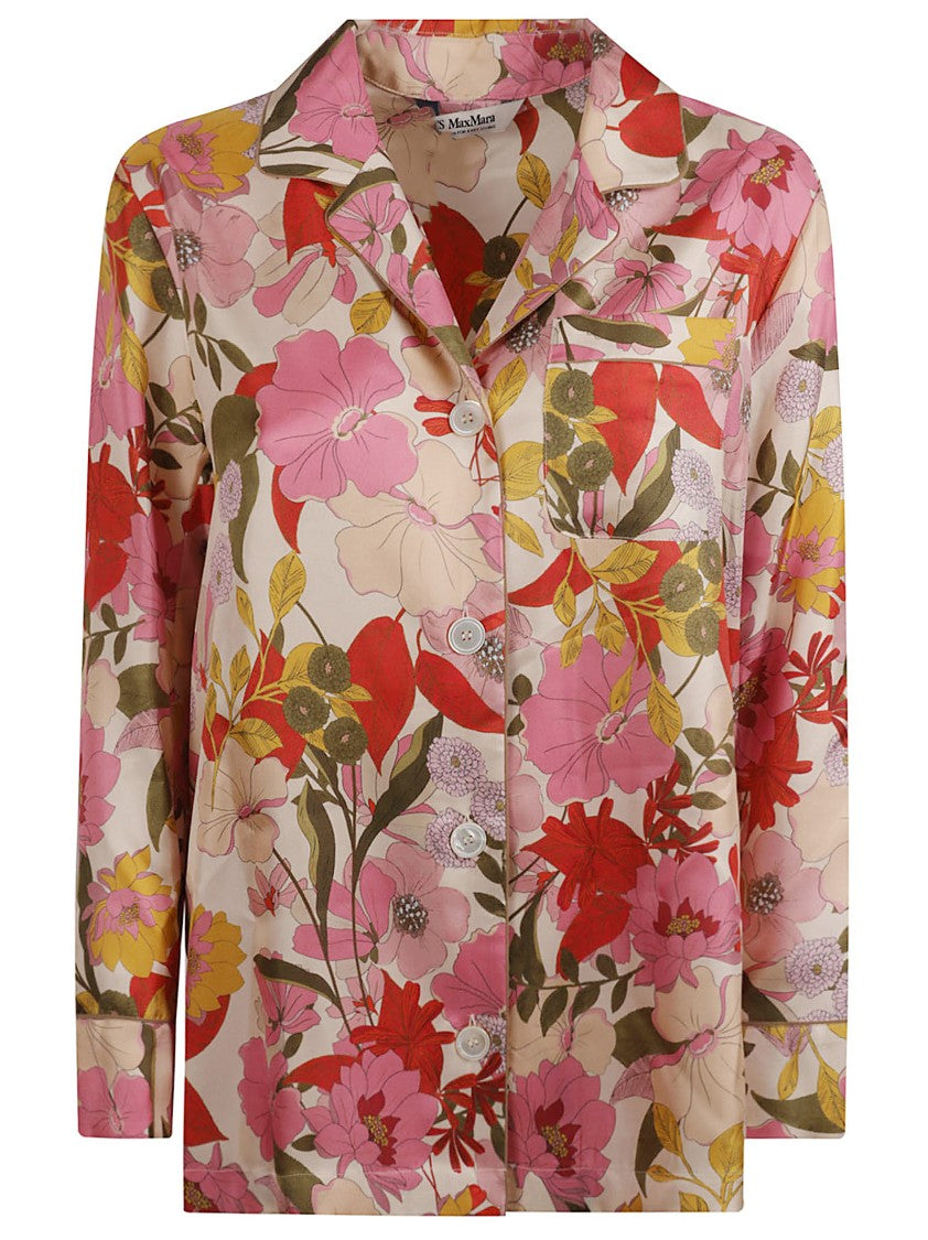 Max Mara Floral Print Silk Shirt