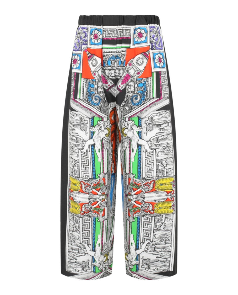 Versace Multicolored Silk Pants