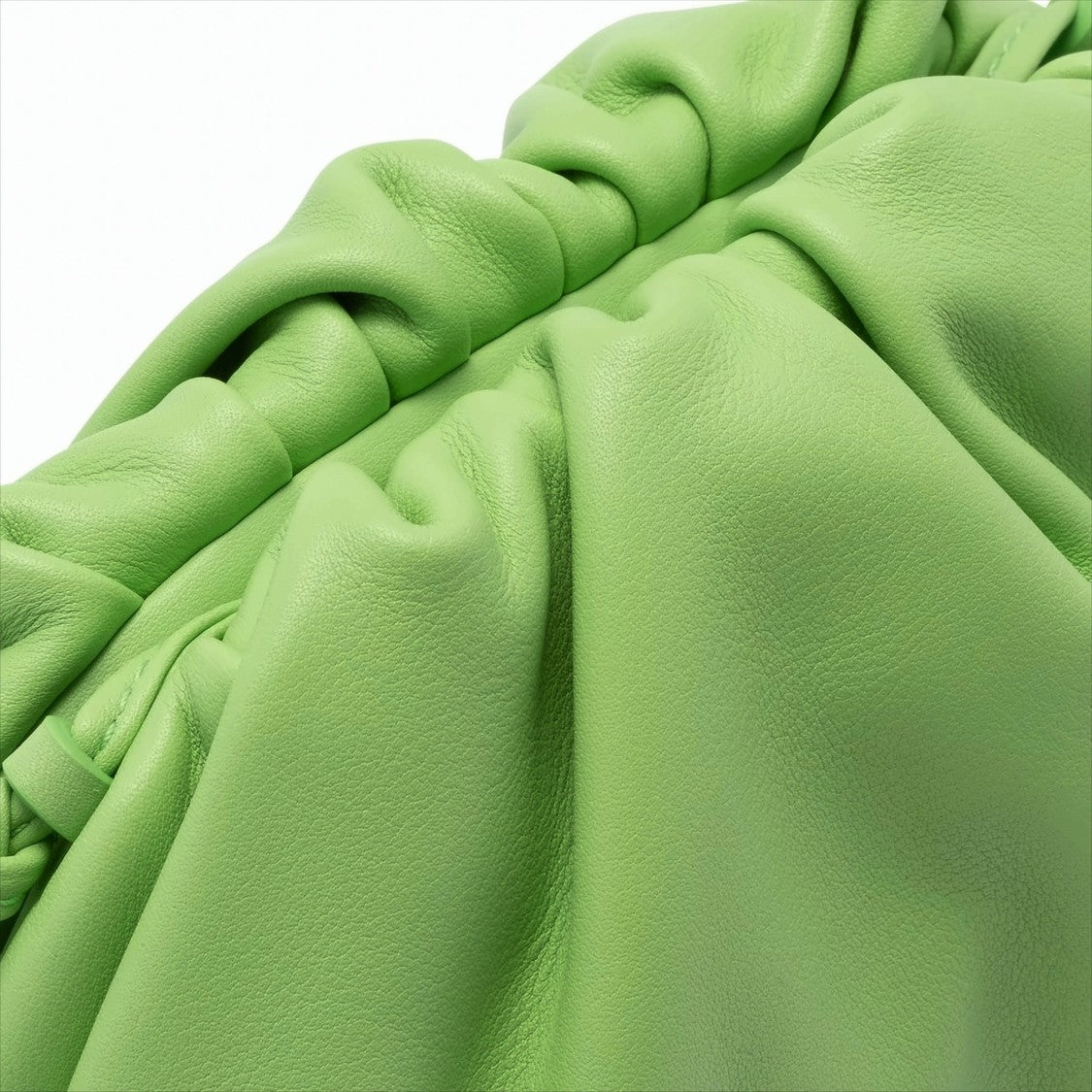 Bottega Veneta Gathered Mini Pouch In Smooth Calfskin Leather