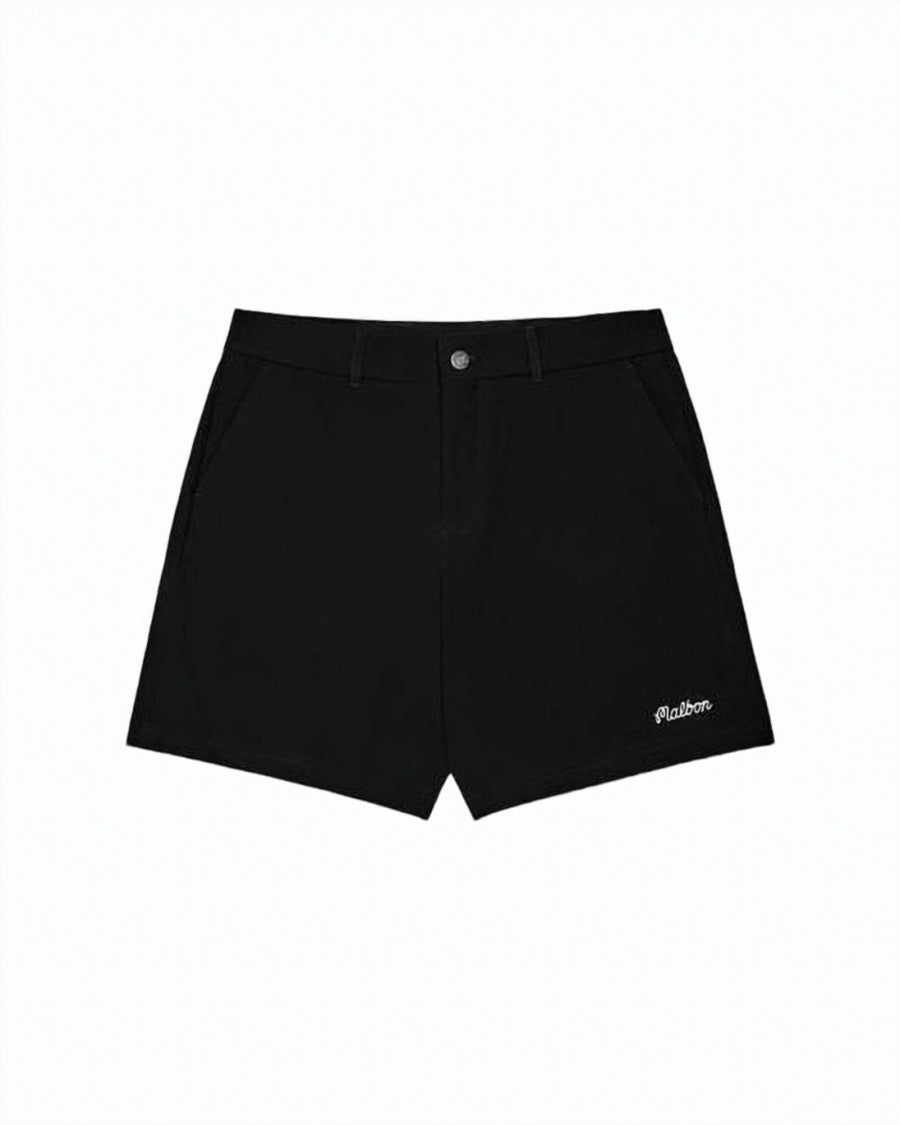 Malbon Mid-Thigh Length Minimalist Shorts With Embroidered Detail