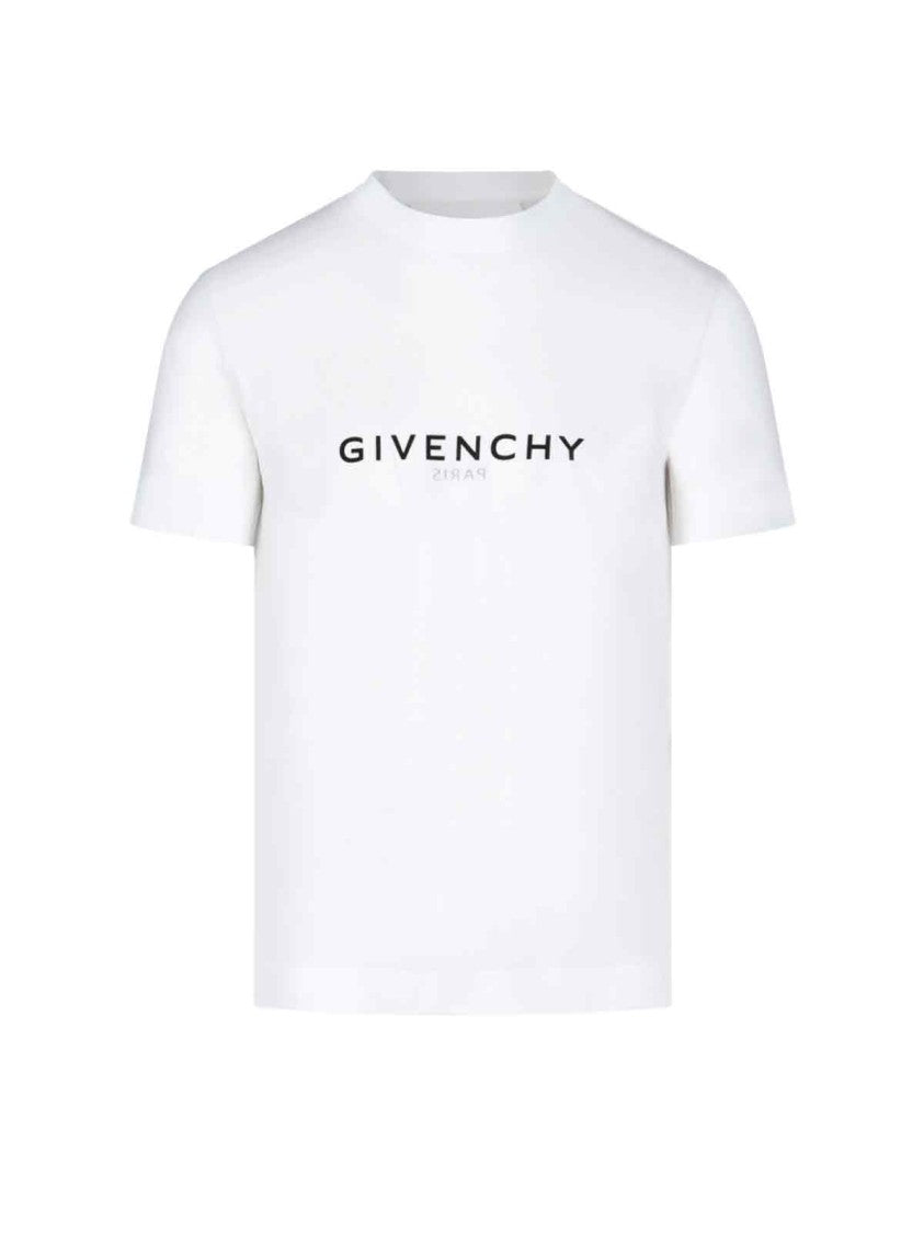 Givenchy "Reverse" Logo T-Shirt – White Cotton