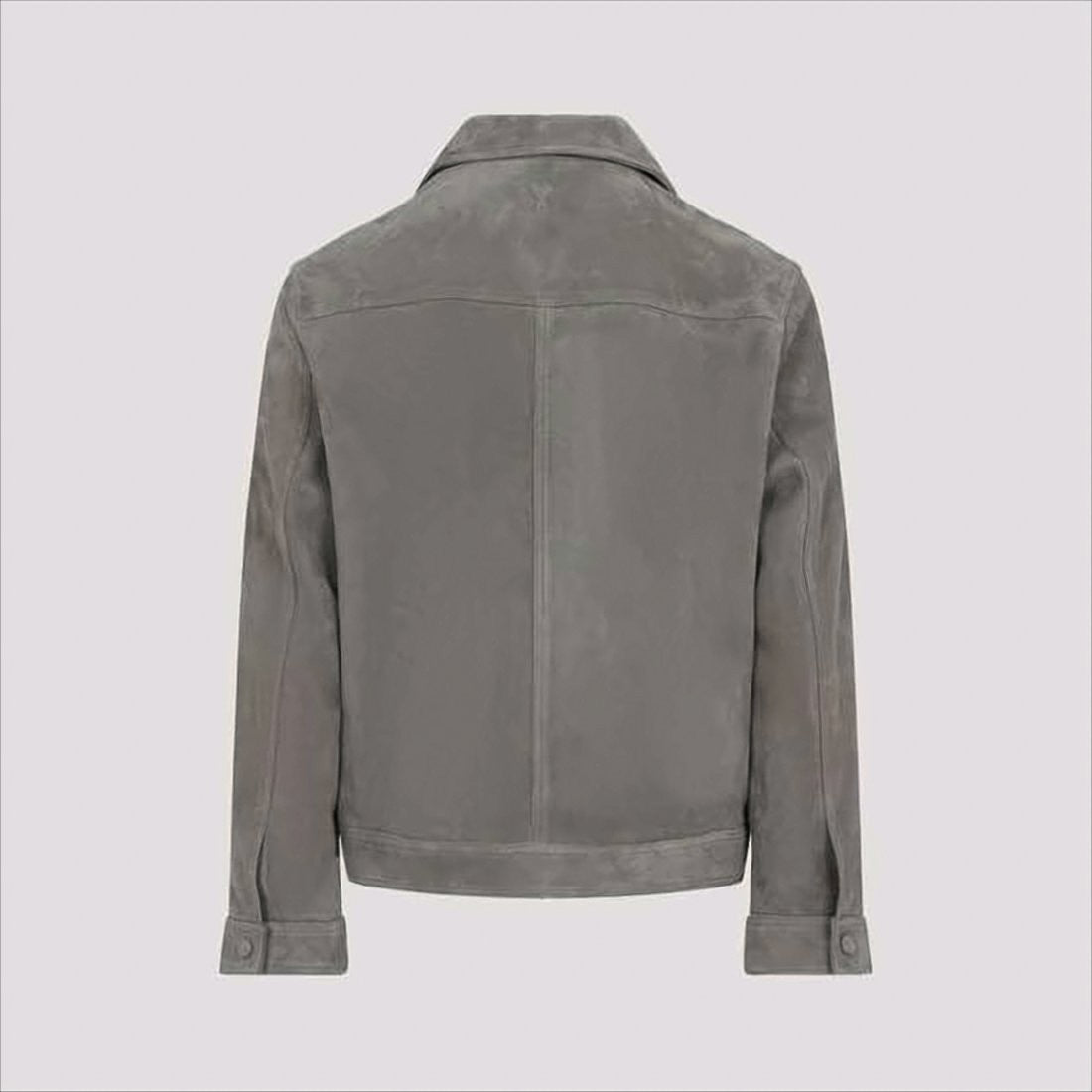 Ami Paris Suede Finish Jacket With Classic Collar