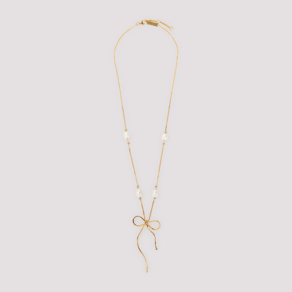 Marni Gold Brass And Pearl Necklace