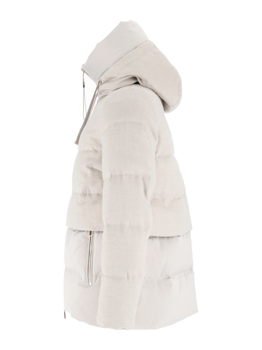 Duno Padded Quilted Jacket With High Collar And Hood