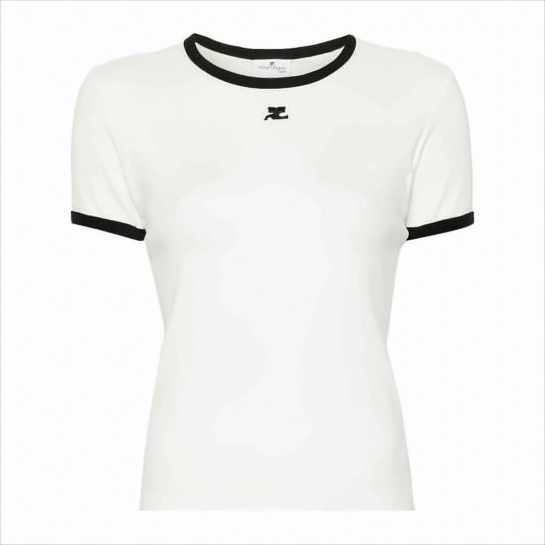 Courrèges Short-Sleeved T-Shirt With Contrasting Trim