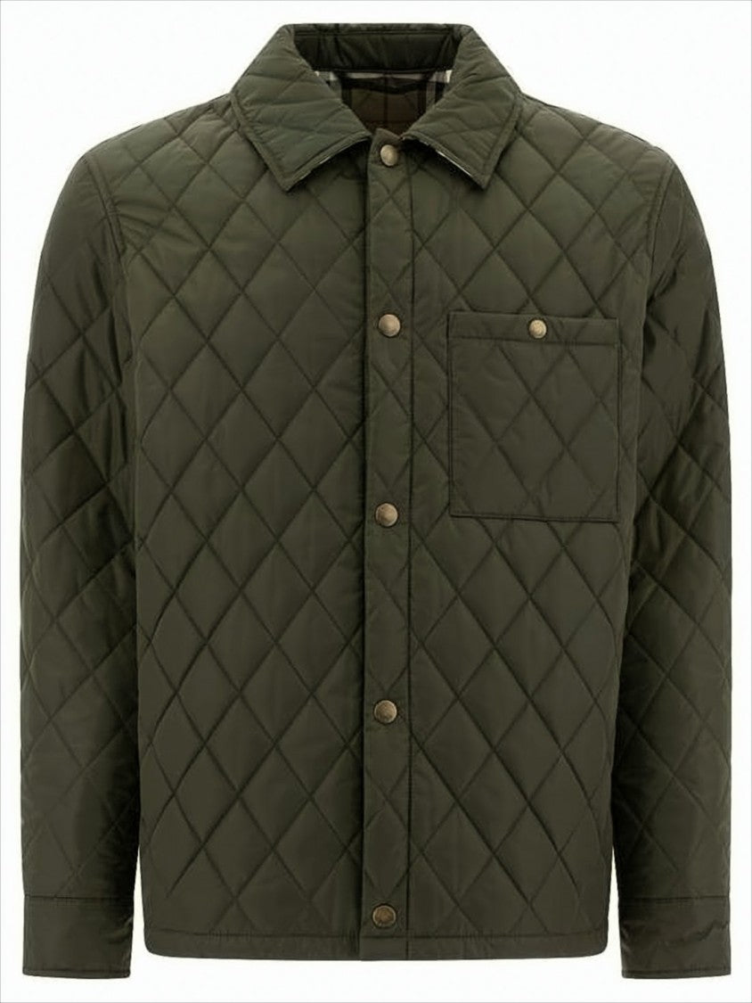 Burberry Quilted Nylon Jacket With Classic Collar