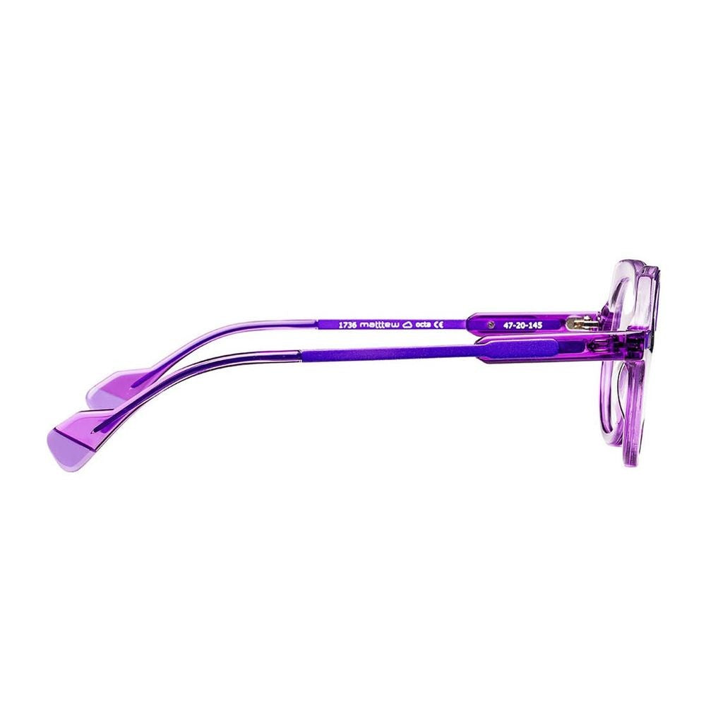 Matttew Octa Transparent Purple Acetate Octagonal-Round Sunglasses