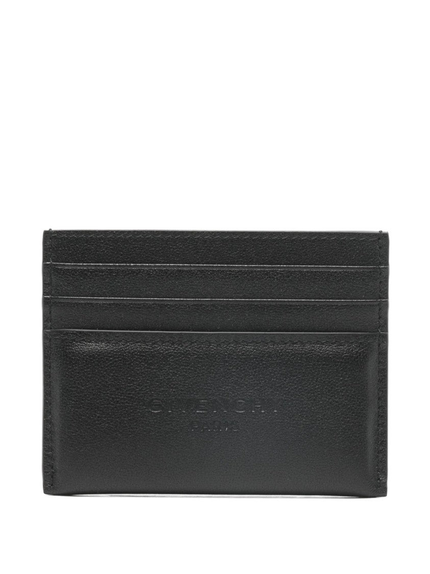 Givenchy Padded 2X3cc Minimalist Calf Leather Cardholder