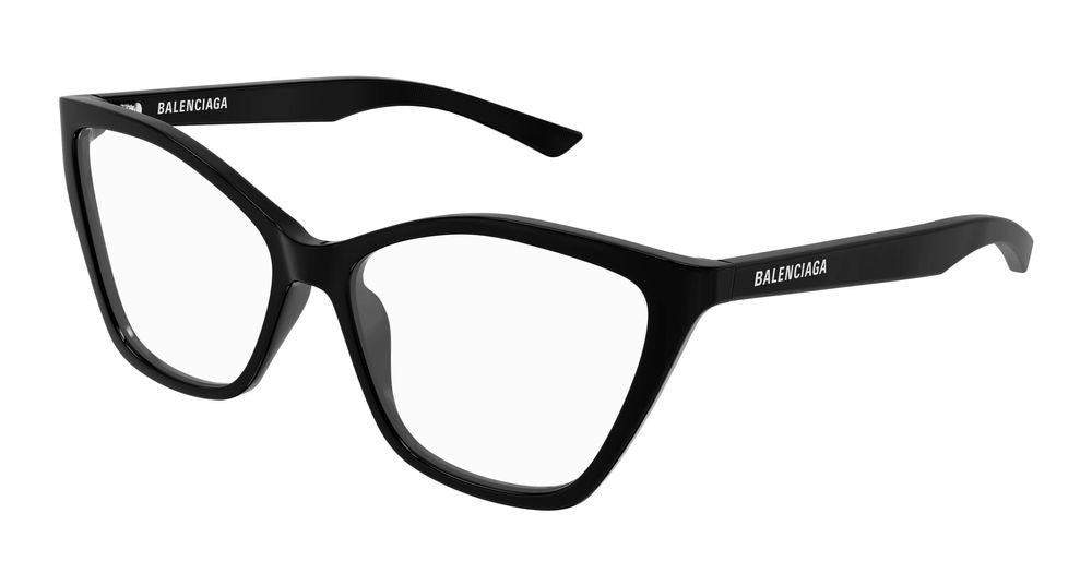 Balenciaga Black Oversized Square Black Acetate Eyeglasses