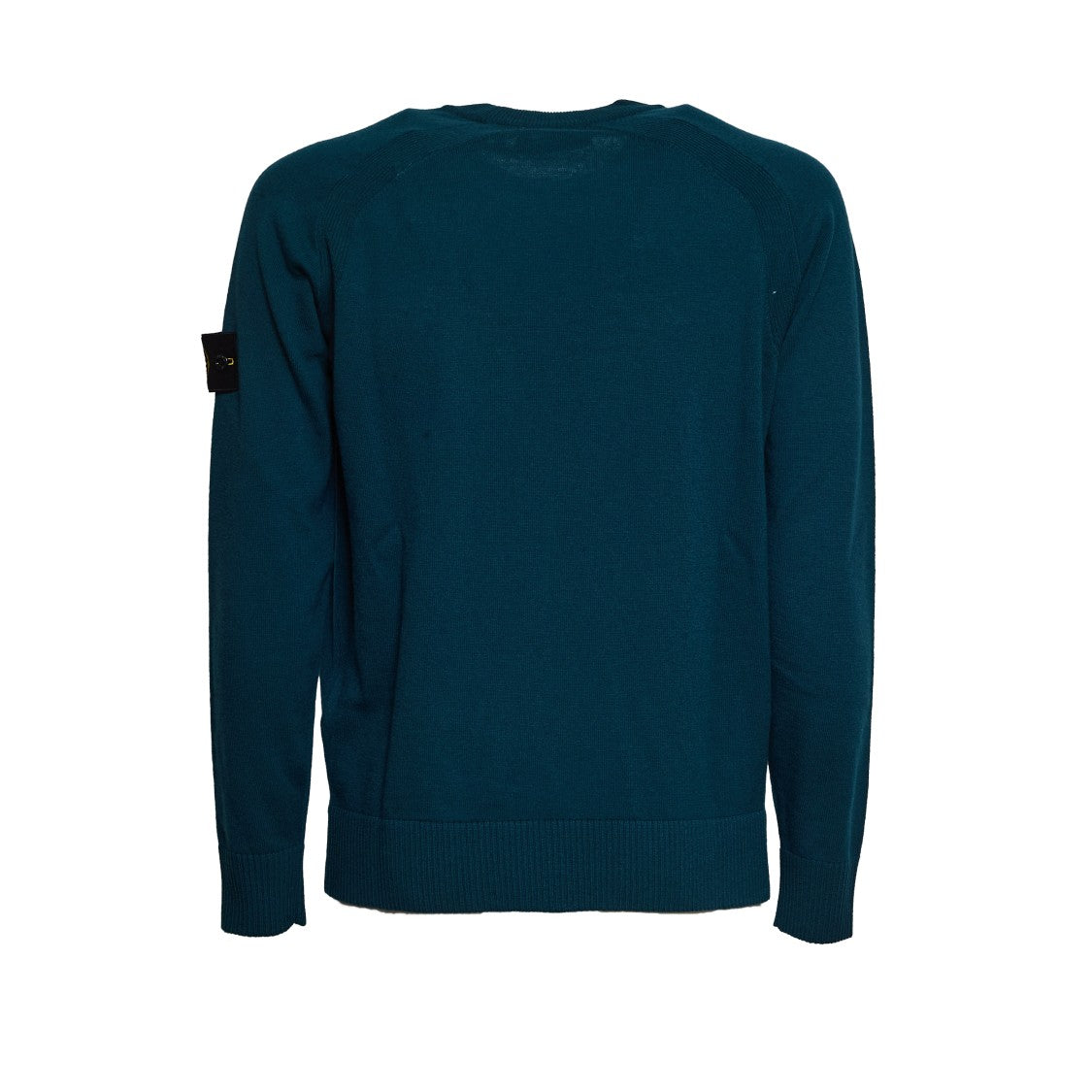 Stone Island Petrol Blue Wide Fit Geelong Wool Sweater