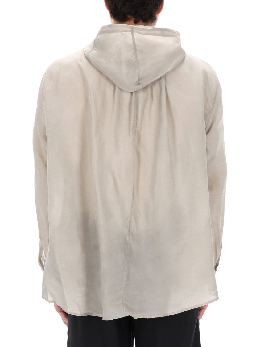 Our Legacy Black Rover Shirt Hooded Cupro Jacket