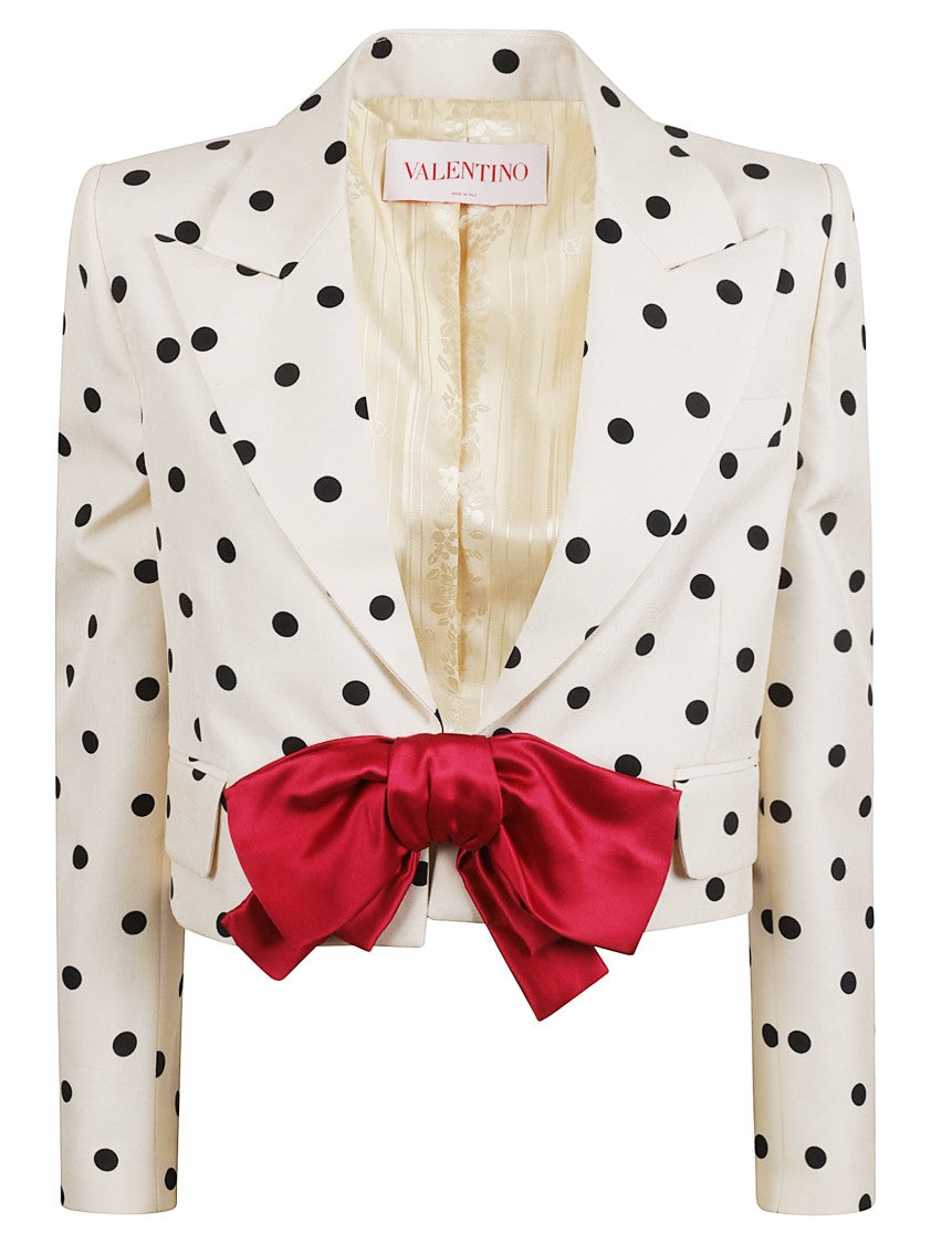Valentino Garavani Cropped Polka Dot Jacket