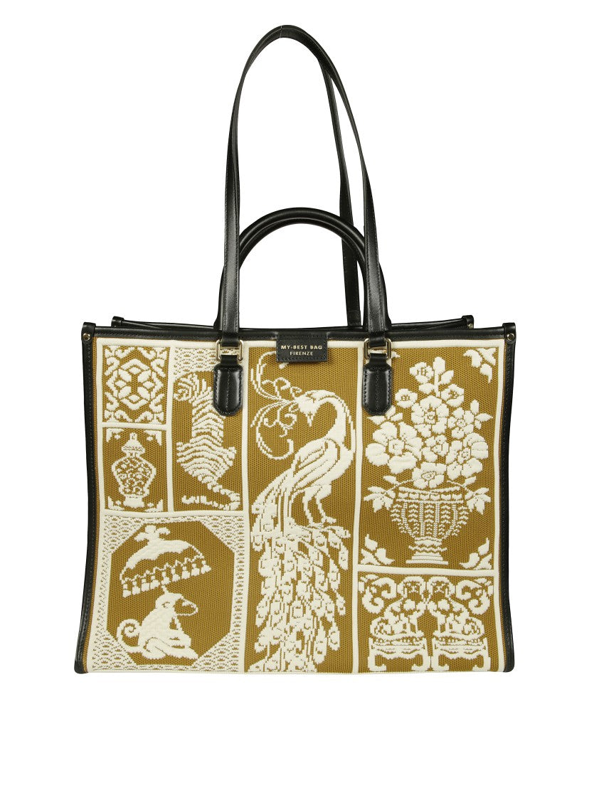 My Best Bag Artistic Gold Patterned Tote Bag