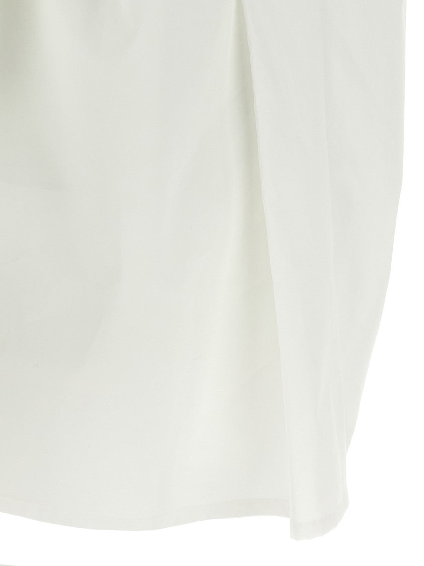 Junya Watanabe Cotton Poplin Blouse With Curled Flounce