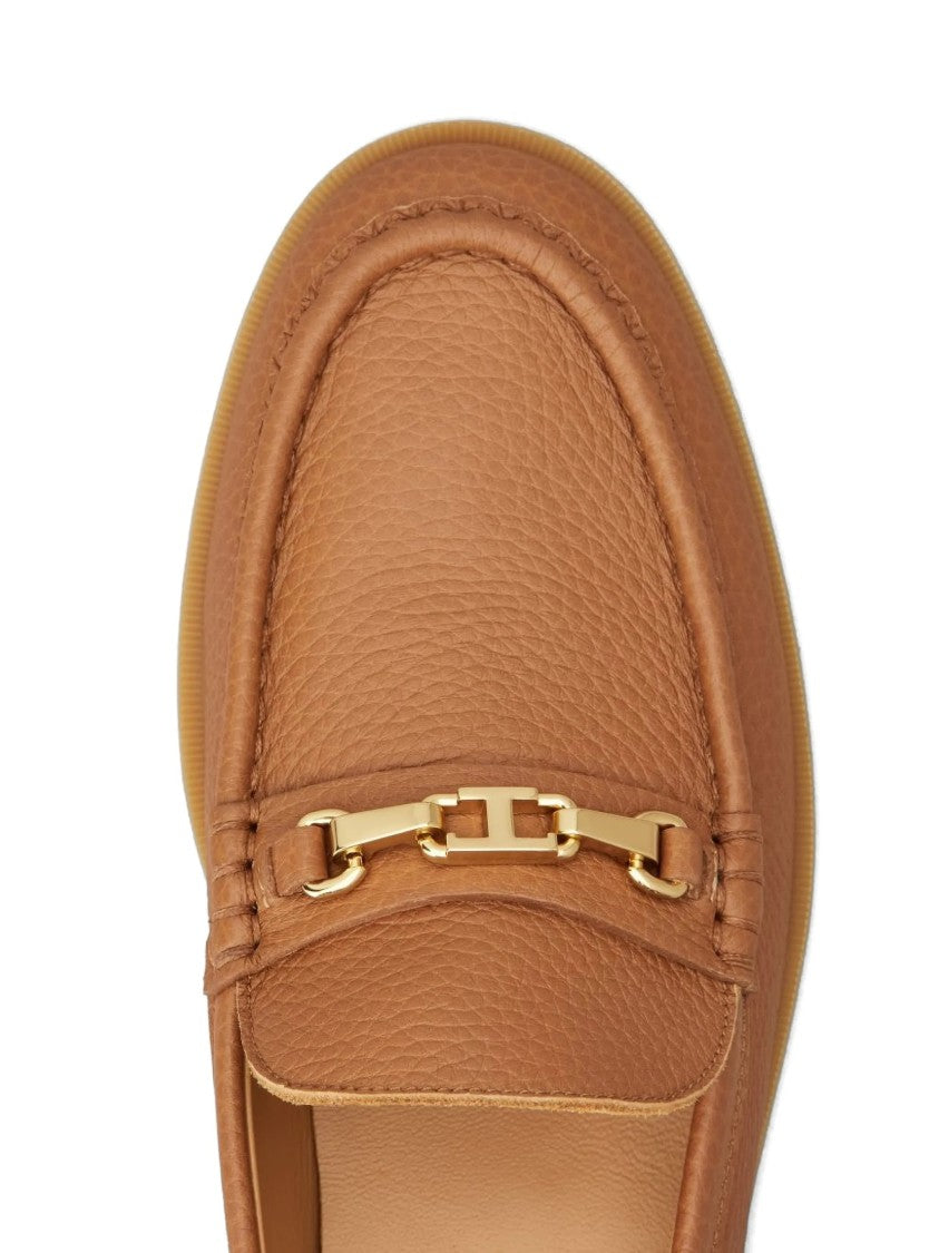 Tod's Calzature Textured Leather Bit Detail Loafers