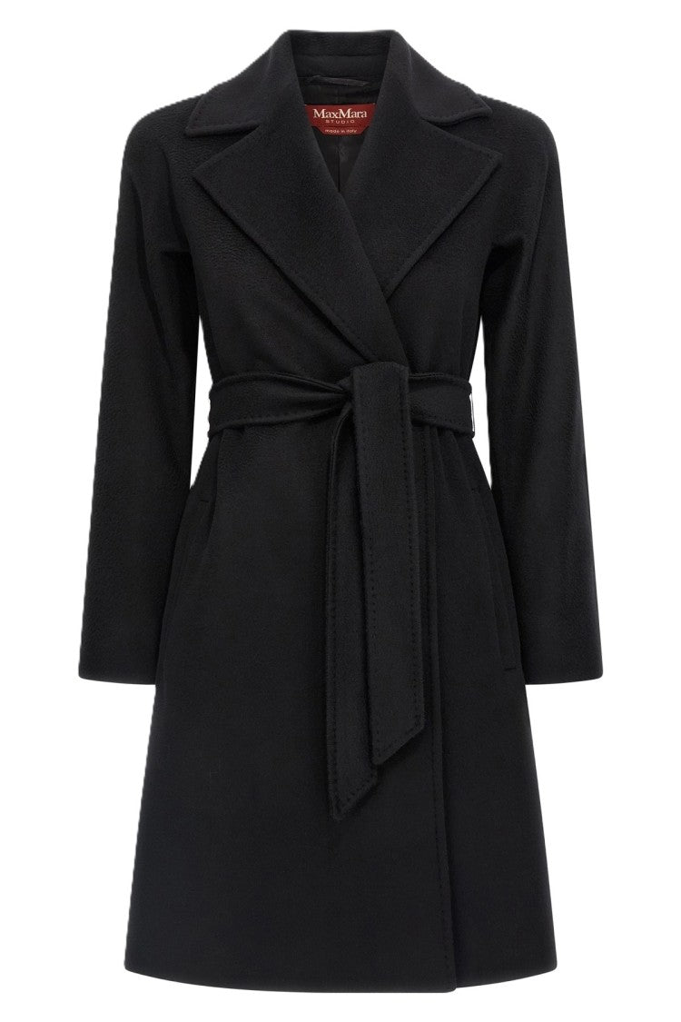 Max Mara Wrap Silhouette Coat With Wide Lapel