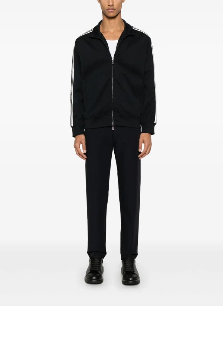 Emporio Armani Tapered Black Pants With Mid-Rise Waist