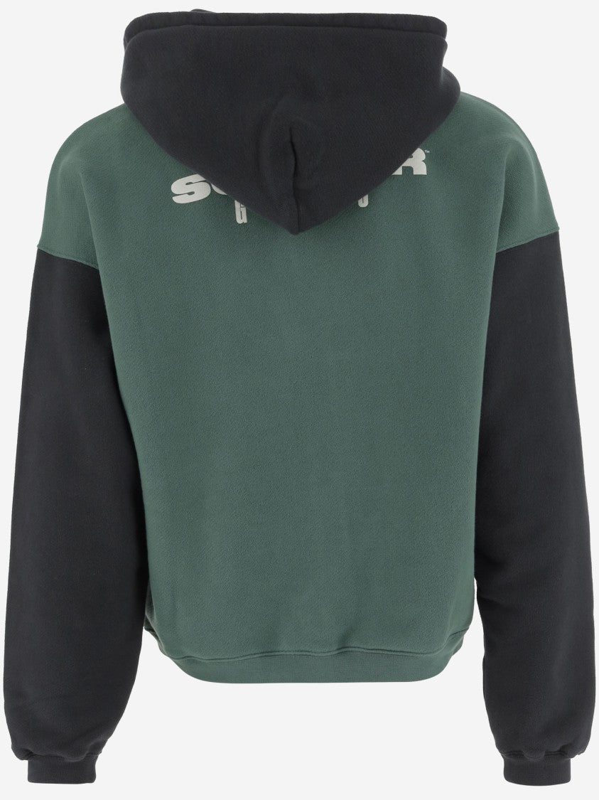 Summer Games Color-Block Cotton Hoodie With Front Logo