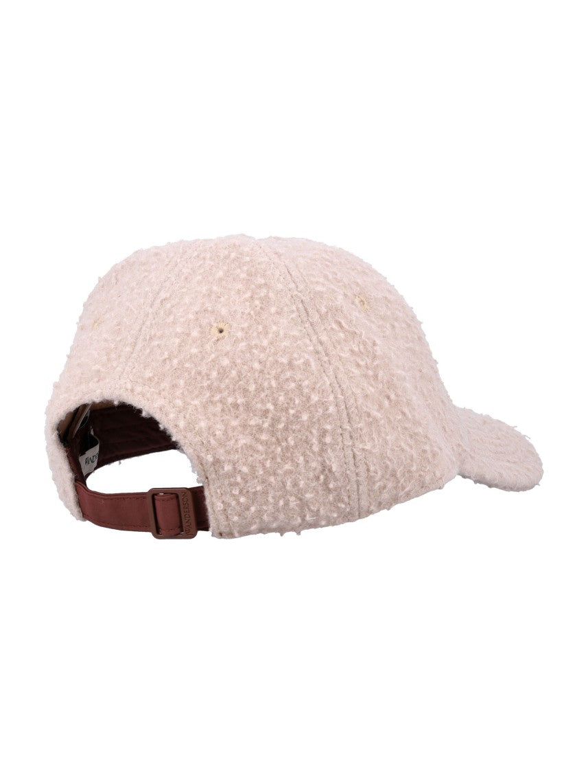 J. W. Anderson Textured Neutral Boucle Baseball Cap