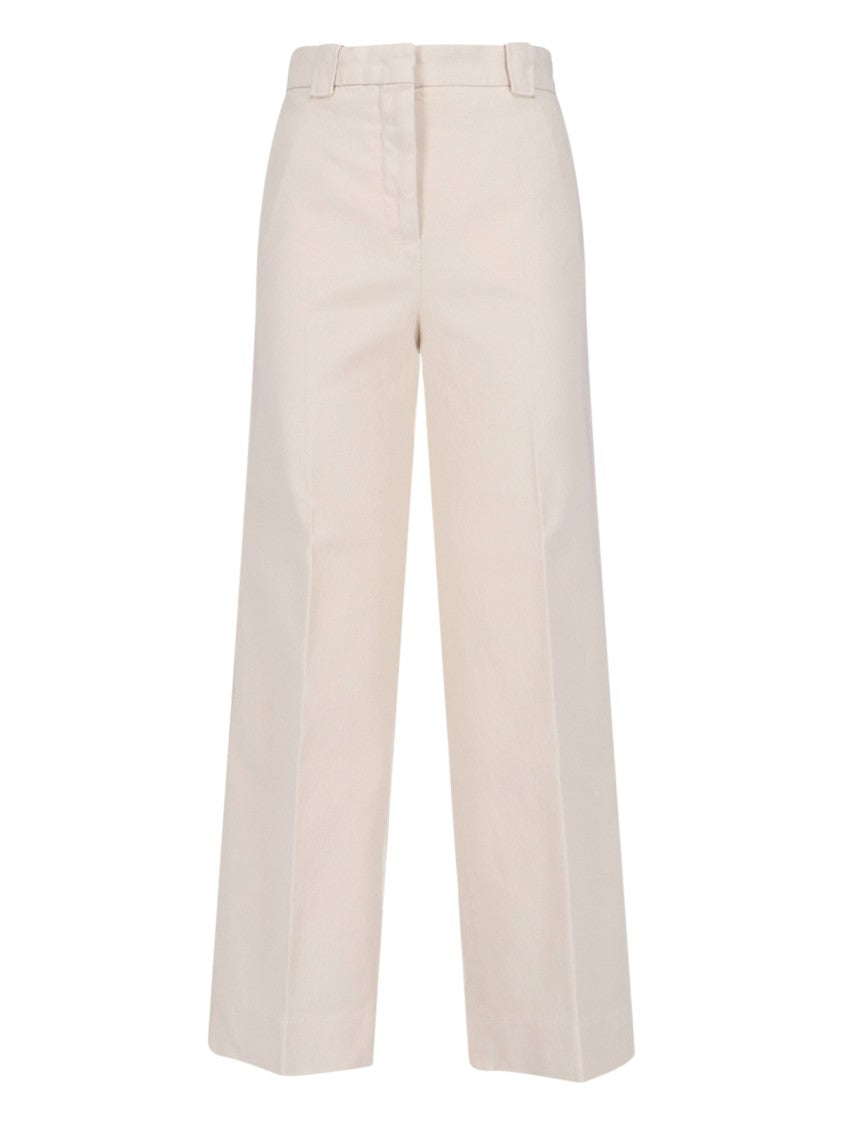 Incotex Wide-Leg Cotton Trousers With Tailored Finish