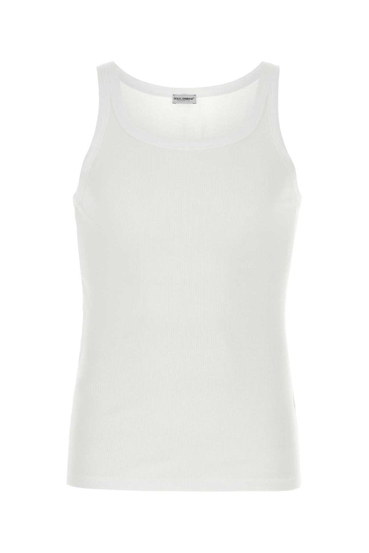 Dolce & Gabbana White Cotton Marcello Tank Top