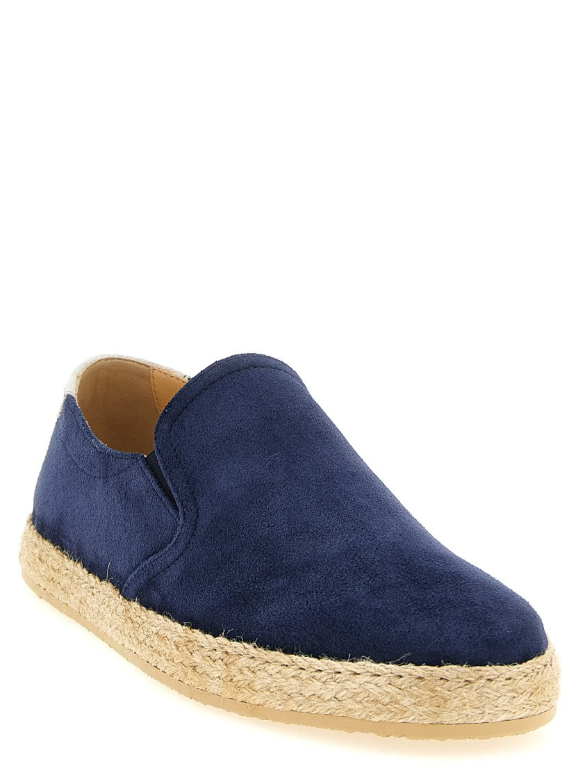 Brunello Cucinelli Soft Suede Espadrilles With Contrasting Heel