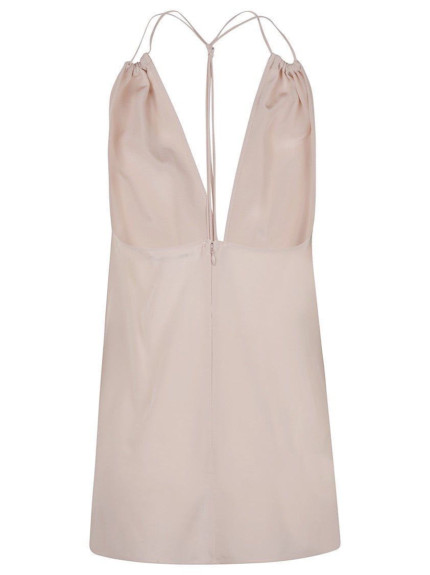 Victoria Beckham V-Neck Gathered Halter Top