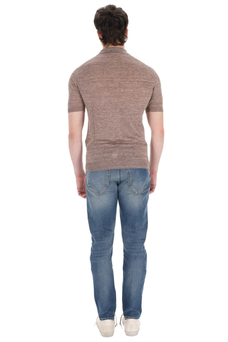 Barba Melange Pure Linen Polo