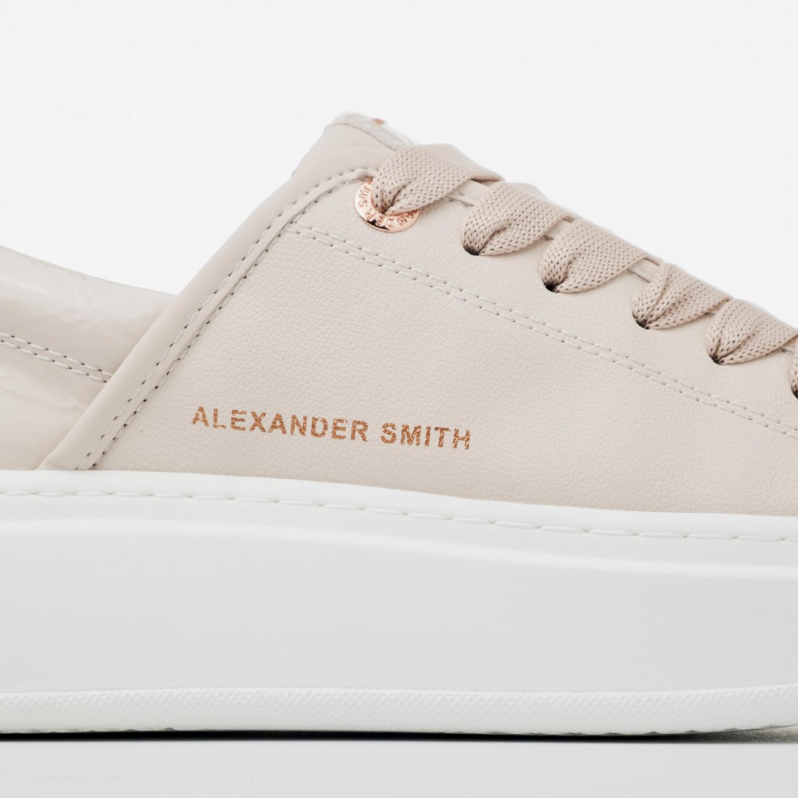 Alexander Smith Ecowembley Beige Sneakers With Beige Naplack Spur