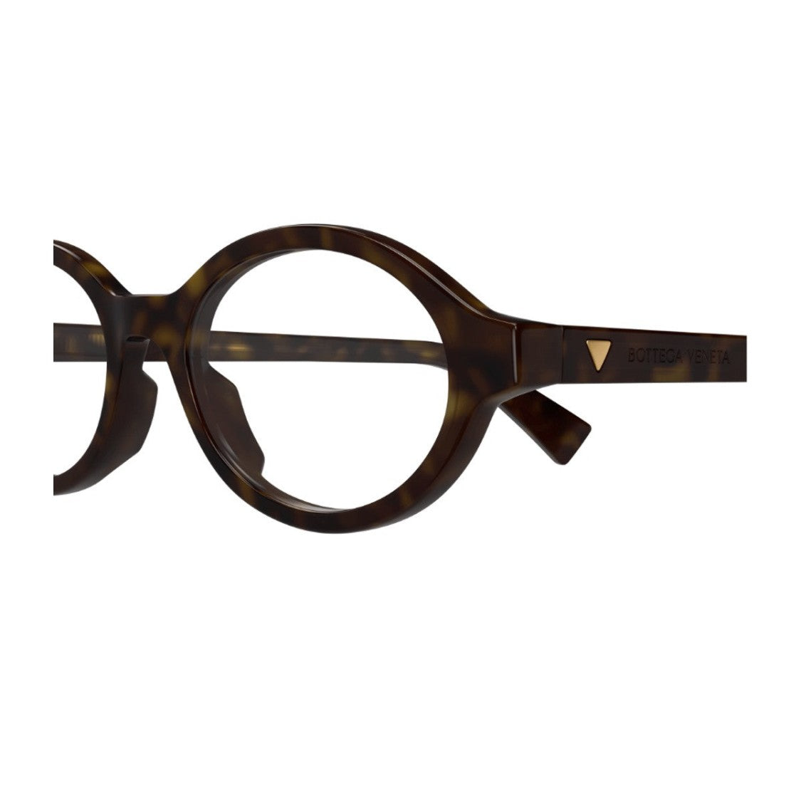 Bottega Veneta Havana Bv1367o Linea Triangle Acetate Oval Sunglasses