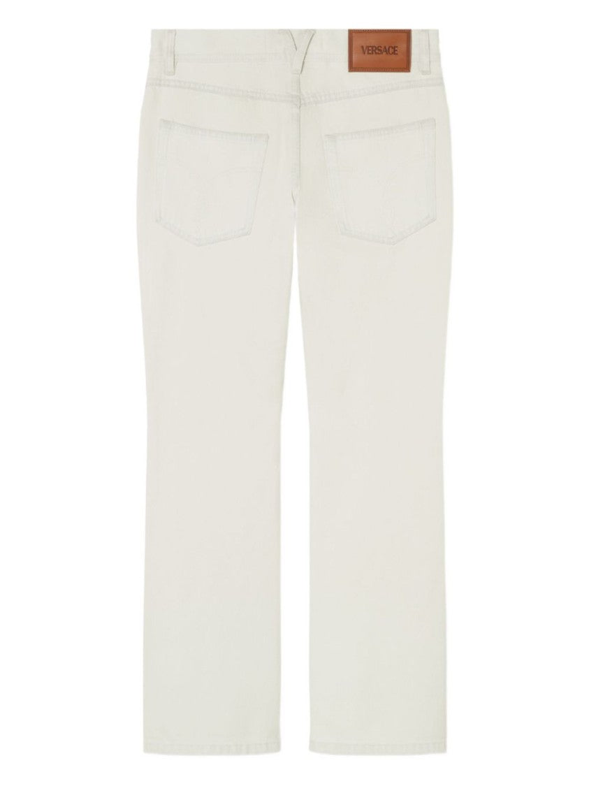 Versace Classic Straight-Leg Denim With Branded Leather Patch