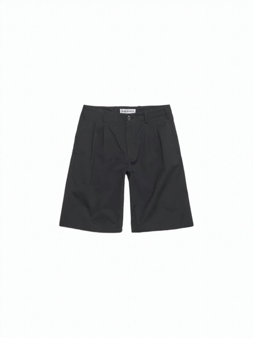 Our Legacy Tailored Minimalist Black Shorts With Structured Design